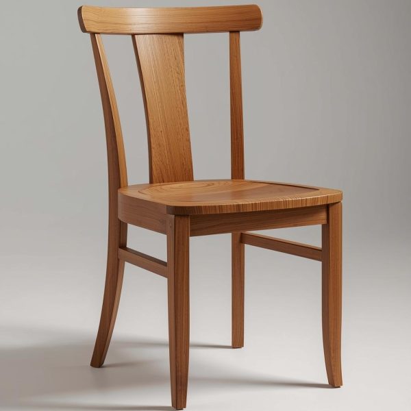 SegunBD Curve-Back Solid Teak Dining Chair